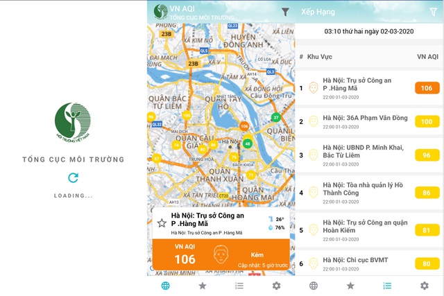 Tổng cục Môi trường ra mắt ứng dụng đo chất lượng không khí tong cuc moi truong ra mat ung dung do chat luong khong khi