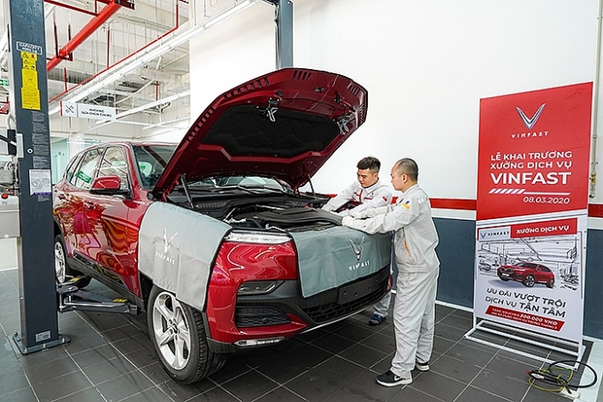 vinfast khai truong 18 xuong dich vu tren toan quoc