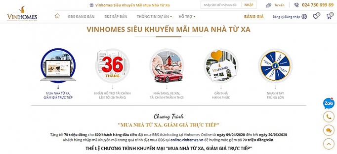 vinhomes ra mat san giao dich bat dong san truc tuyen