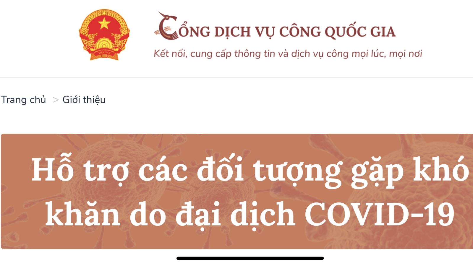 Cổng dịch vụ công Quốc gia hỗ trợ người dân, doanh nghiệp gặp khó do dịch COVID-19 cong dich vu cong quoc gia ho tro nguoi dan doanh nghiep gap kho do dich covid 19