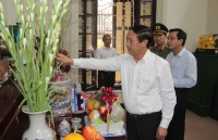 Bí thư Thành ủy, Chủ tịch HĐND thành phố Hải Phòng dâng hương cố Tổng Bí thư Đỗ Mười