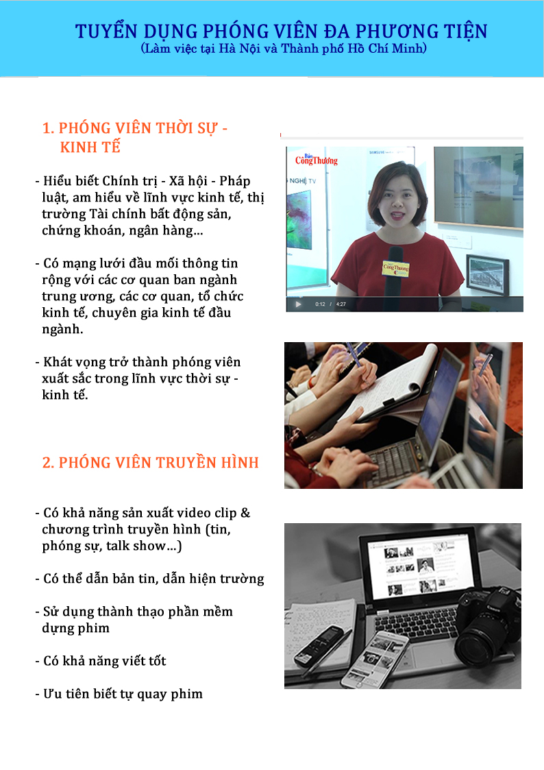 bao cong thuong tuyen dung nhieu vi tri lam viec