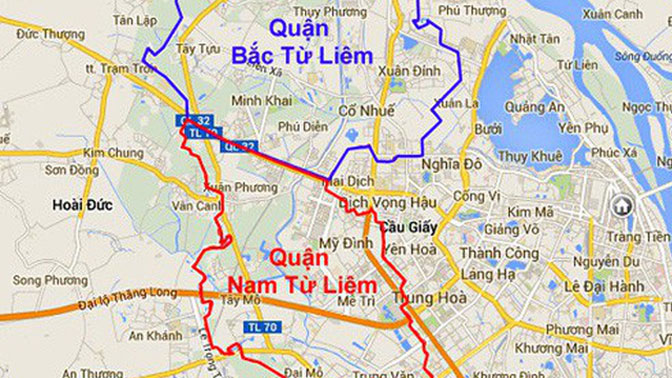 Hà Nội điều chỉnh địa giới một số quận ha noi dieu chinh dia gioi mot so quan
