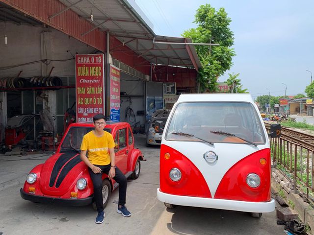 nam sinh lop 12 lap rap thanh cong o to chay bang nang luong mat troi cho duoc 12 nguoi