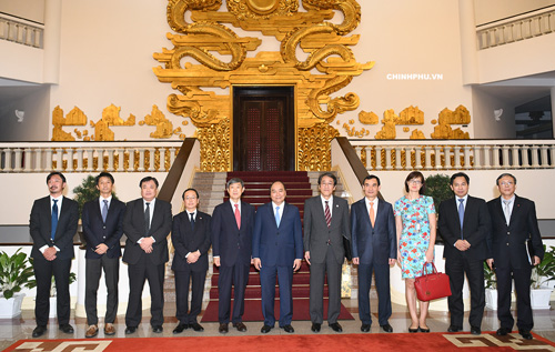 Thủ tướng tiếp Chủ tịch Cơ quan Hợp tác quốc tế Nhật Bản thu tuong tiep chu tich co quan hop tac quoc te nhat ban