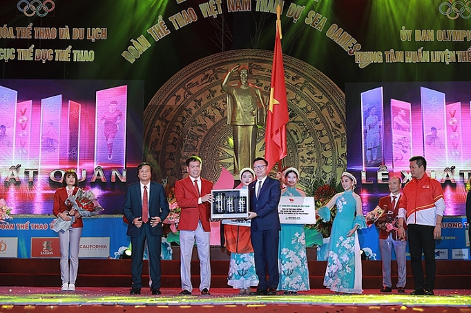 Lễ xuất quân cho đoàn thể thao VN tham dự SEA Games 30 le xuat quan cho doan the thao vn tham du sea games 30