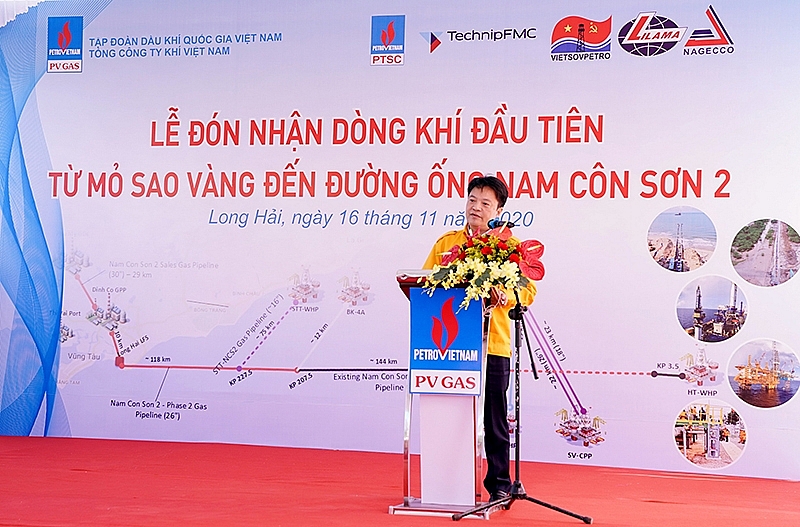 Lễ đón nhận dòng khí đầu tiên từ mỏ Sao Vàng – Đại Nguyệt đến đường ống Nam Côn Sơn 2