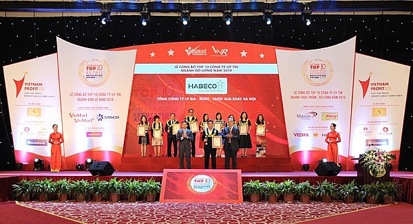 Habeco vào top 10 công ty uy tín ngành thực phẩm - đồ uống năm 2019 habeco vao top 10 cong ty uy tin nganh thuc pham do uong nam 2019