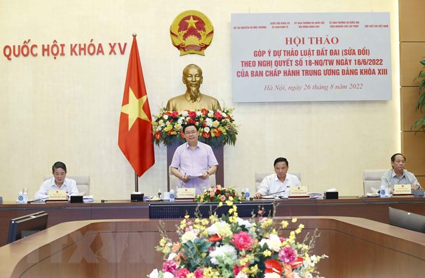Chủ tịch Quốc hội dự Hội thảo góp ý dự thảo Luật Đất đai (sửa đổi) hình ảnh 1 Chu tich Quoc hoi du Hoi thao gop y du thao Luat Dat dai (sua doi) hinh anh 1