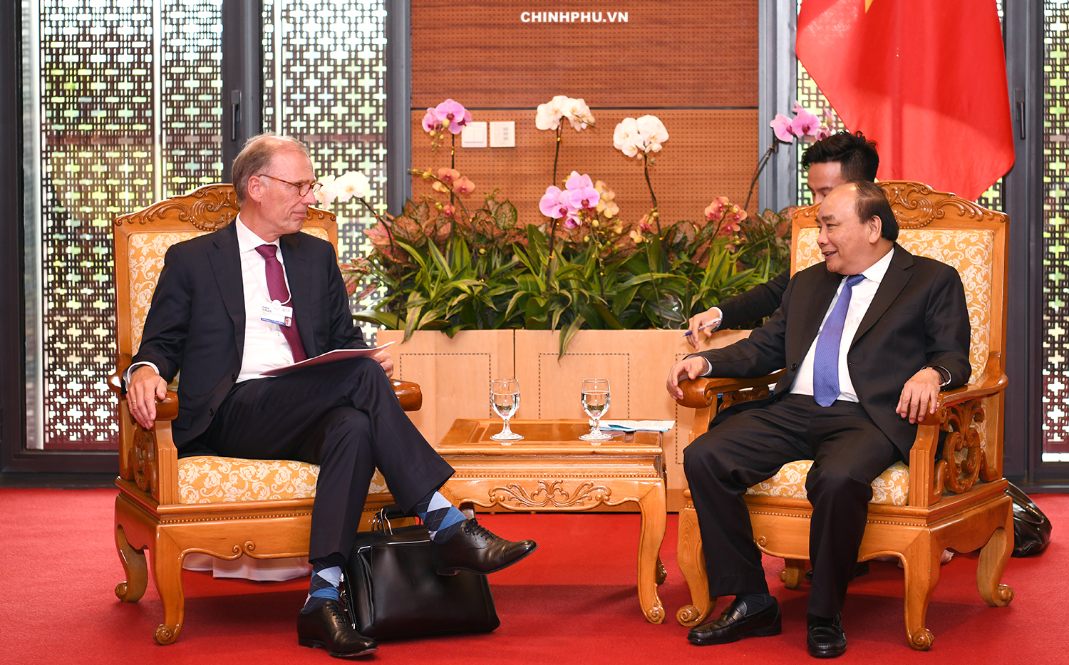 Thủ tướng tiếp lãnh đạo các Tập đoàn Google, Carlsberg, GE Global thu tuong tiep lanh dao cac tap doan google carlsberg ge global