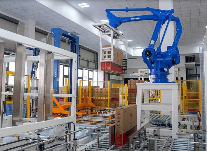 Dây chuyền sản xuất TV Vsmart hiện đại cỡ nào? day chuyen san xuat tv vsmart hien dai co nao