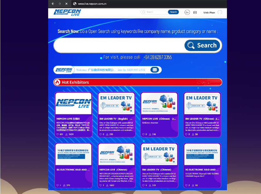 Lần đầu tiên Việt Nam đăng cai tổ chức Triển lãm điện tử trực tuyến NEPCON LIVE