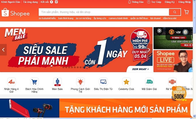 shopee giam gia den 50 voi cac san pham danh rieng cho phai manh
