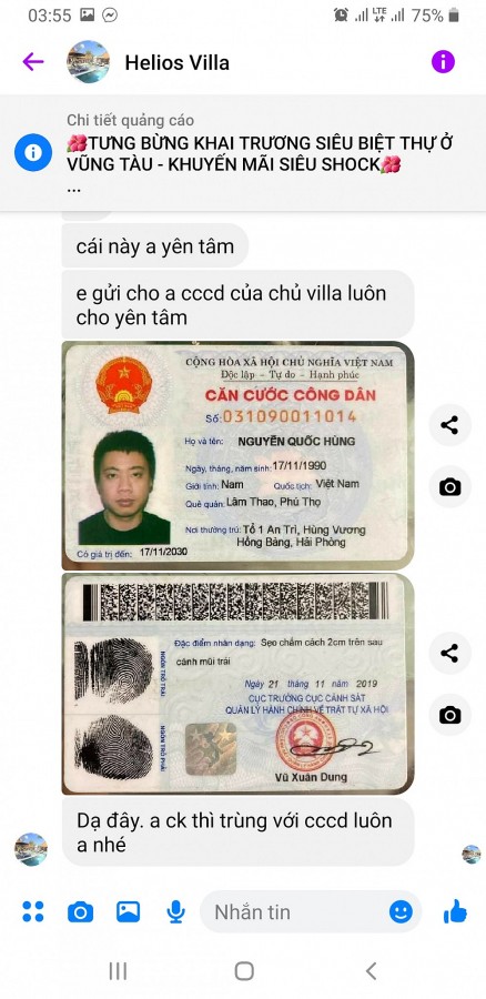 Vụ biệt thự “ma” Helios Villa trên Facebook lừa đảo: Công an đã vào cuộc Vụ biệt thự “ma” Helios Villa trên Facebook lừa đảo: Công an đã vào cuộc