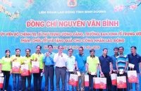 Trưởng Ban Kinh tế Trung ương thăm, tặng quà Tết cho công nhân lao động khó khăn tại Bình Dương