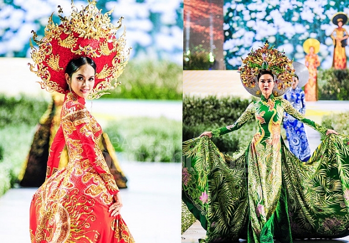 man nhan voi nhung bo suu tap tuyet dep trong le hoi ao dai tp ho chi minh