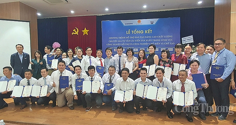 62 tư vấn viên khu vực phía Nam hoàn thành khóa đào tạo chuyên gia tư vấn công nghiệp hỗ trợ