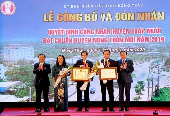Đồng Tháp có huyện đạt chuẩn nông thôn mới đầu tiên