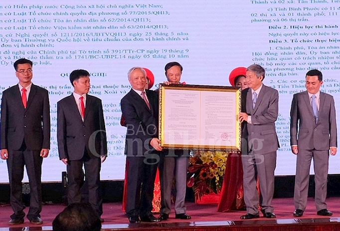 dong xoai chinh thuc tro thanh thanh pho truc thuoc tinh binh phuoc