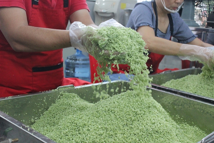 can canh goi banh chung bang may tai sai gon