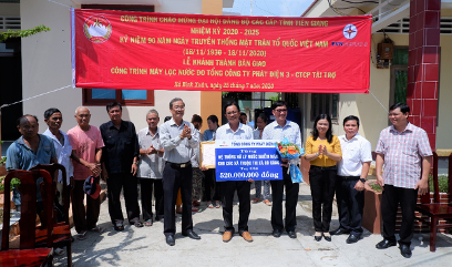 EVNGENCO3 trao tặng 2 hệ thống lọc nước nhiễm mặn thành nước ngọt tại Tiền Giang