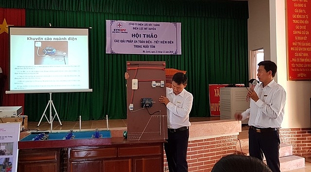 chuyen giao giai phap an toan dien va tiet kiem dien cho nguoi nuoi tom