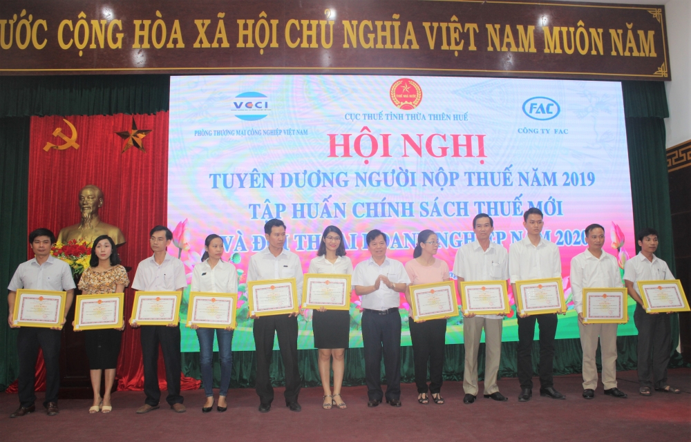 Thừa Thiên Huế: 116 tổ chức, cá nhân được tuyên dương về thực hiện tốt chính sách thuế