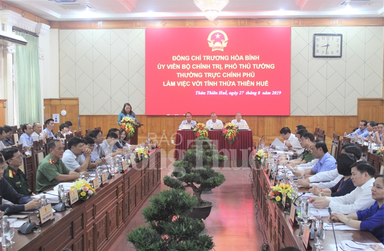 Phó Thủ tướng Thường trực Chính phủ làm việc tại Thừa Thiên Huế pho thu tuong thuong truc chinh phu lam viec tai thua thien hue