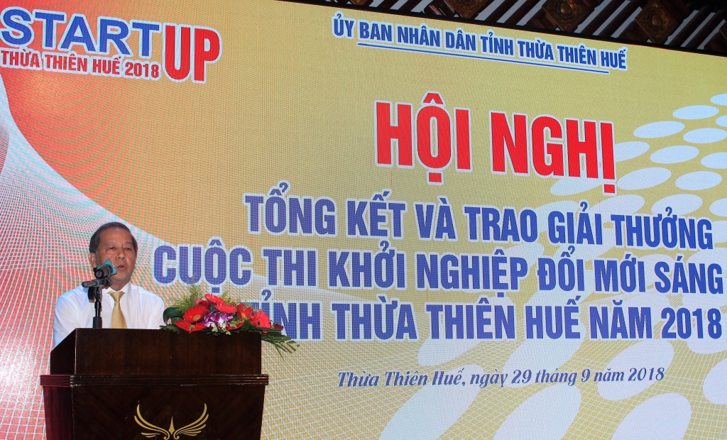 thua thien hue trao giai khoi nghiep doi moi sang tao nam 2018