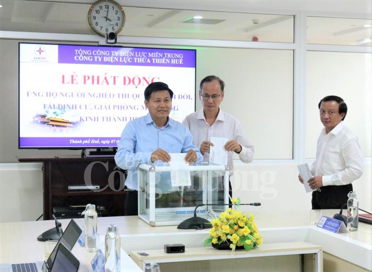 nganh dien thua thien hue hon 40 trieu dong ung ho nguoi ngheo du an kinh thanh hue