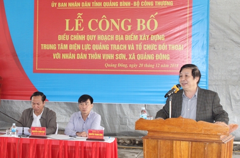 quang binh dieu chinh quy hoach tai trung tam dien luc quang trach phai dam bao quyen loi chinh dang cua nguoi dan