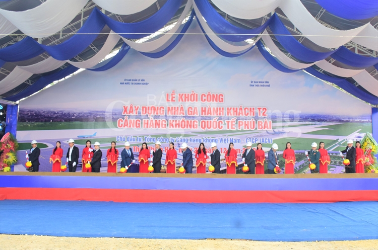 Thừa Thiên Huế: Khởi công Nhà ga hành khách T2 - Cảng hàng không quốc tế Phú Bài thua thien hue khoi cong nha ga hanh khach t2 cang hang khong quoc te phu bai