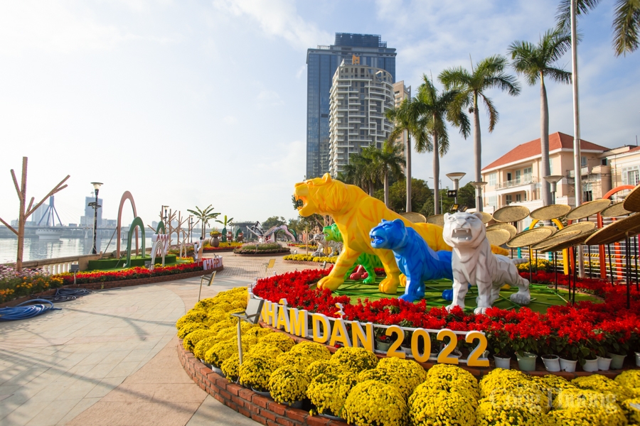 Rực rỡ sắc xuân tại đường hoa Đà Nẵng