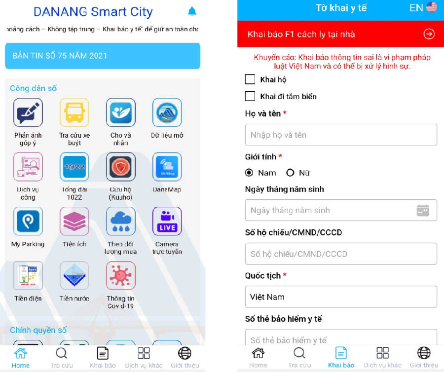 Đà Nẵng: Ứng dụng công nghệ phục vụ giám sát sức khỏe các F1 cách ly tại nhà Đà Nẵng: Ứng dụng công nghệ phục vụ giám sát sức khỏe các F1 cách ly tại nhà