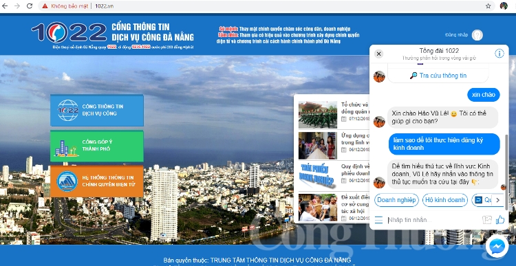 Đà Nẵng: Thí điểm "trợ lý" Chatbot 1022 tư vấn cùng lúc cho 40.000 người da nang thi diem tro ly chatbot 1022 tu van cung luc cho 40000 nguoi
