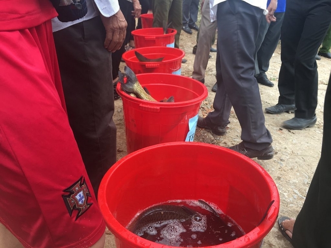 Người dân vùng di sản hào hứng với lễ hội "Cá trắm trên sông Son" nguoi dan vung di san hao hung voi le hoi ca tram tren song son