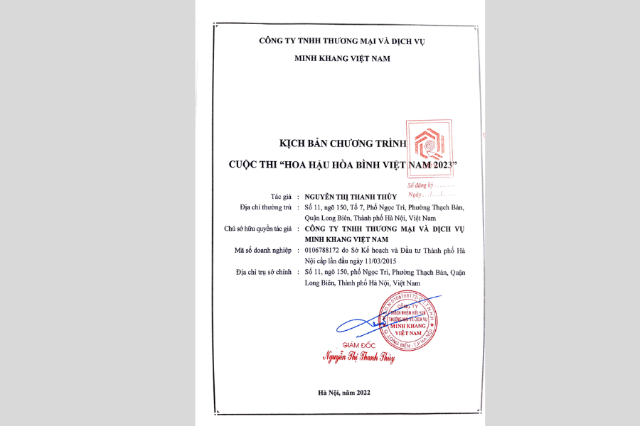 Công bố hồ sơ pháp lý cuộc thi Hoa hậu Hòa bình Việt Nam 2022