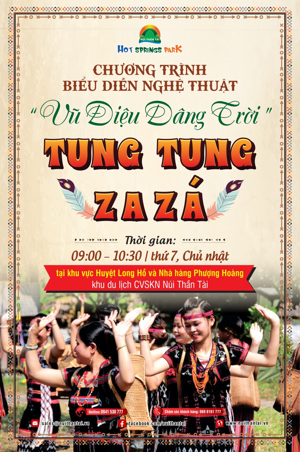 Hoà chung vũ điệu “Tung Tung Za Zá” tại khu du lịch Núi Thần Tài