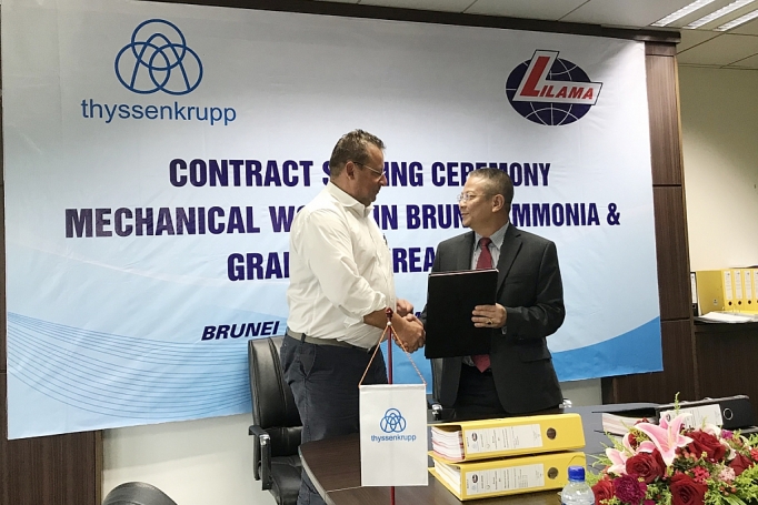 Lilama ký hợp đồng gia công chế tạo và lắp đặt thiết bị nhà máy phân bón A/U tại Brunei lilama ky hop dong gia cong che tao va lap dat thiet bi nha may phan bon au tai brunei