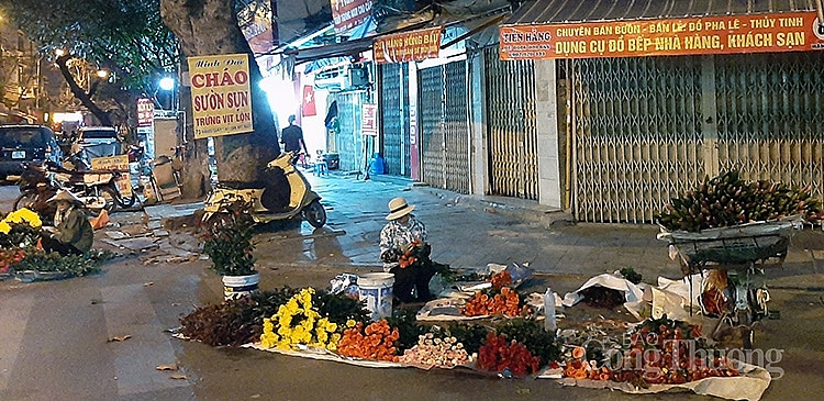 Chợ hoa Hàng Lược sáng sớm ngày mùng 3 tết Tân Sửu