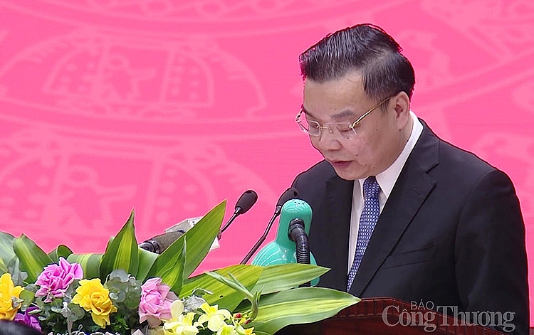 Chủ tịch UBND Thành phố Hà Nội phát biểu tại buổi làm việc