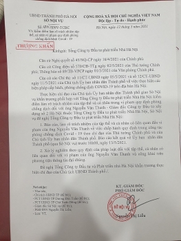 Chủ tịch TP. Hà Nội yêu cầu làm rõ trách nhiệm vi phạm quy định phòng chống dịch tại Handico