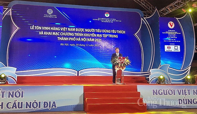 Ông Nguyễn Mạnh Quyền- Phó chủ tịch UBND thành phố Hà Nội phát biểu tại buổi lễ