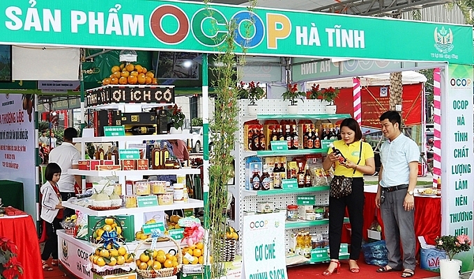Trưng bày sản phẩm OCOP Hà Tĩnh. Trưng bày sản phẩm OCOP Hà Tĩnh.
