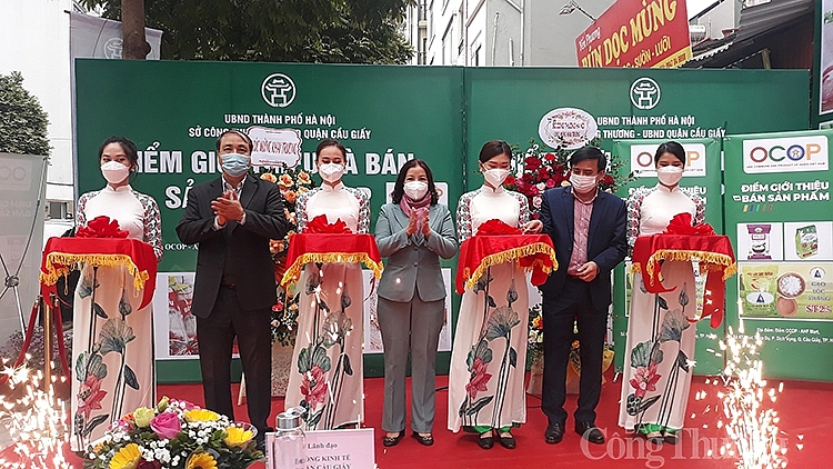 Khai trương Điểm giới thiệu, bán sản phẩm OCOP tại quận Cầu Giấy