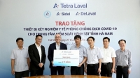 Tập đoàn Tetra Laval tặng thiết bị y tế cho Trung tâm kiểm soát bệnh tật tỉnh Hà Nam