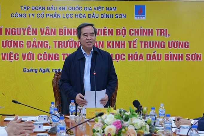 truong ban kinh te trung uong nguyen van binh lam viec tai loc hoa dau binh son