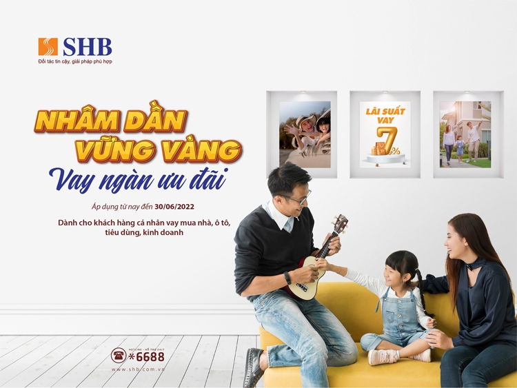 SHB dành 6 ngàn tỷ đồng cho vay khách hàng cá nhân với lãi suất ưu đãi SHB dành 6 ngàn tỷ đồng cho vay khách hàng cá nhân với lãi suất ưu đãi