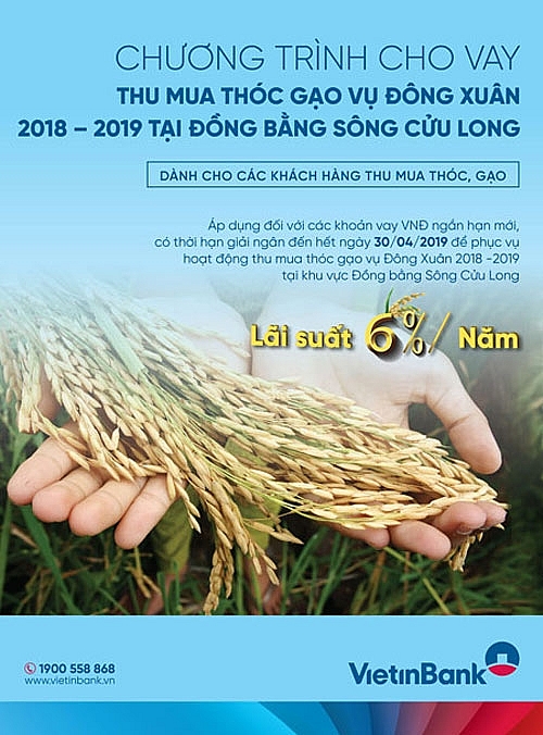 VietinBank cho vay thu mua thóc gạo với lãi suất ưu đãi 6% vietinbank cho vay thu mua thoc gao voi lai suat uu dai 6