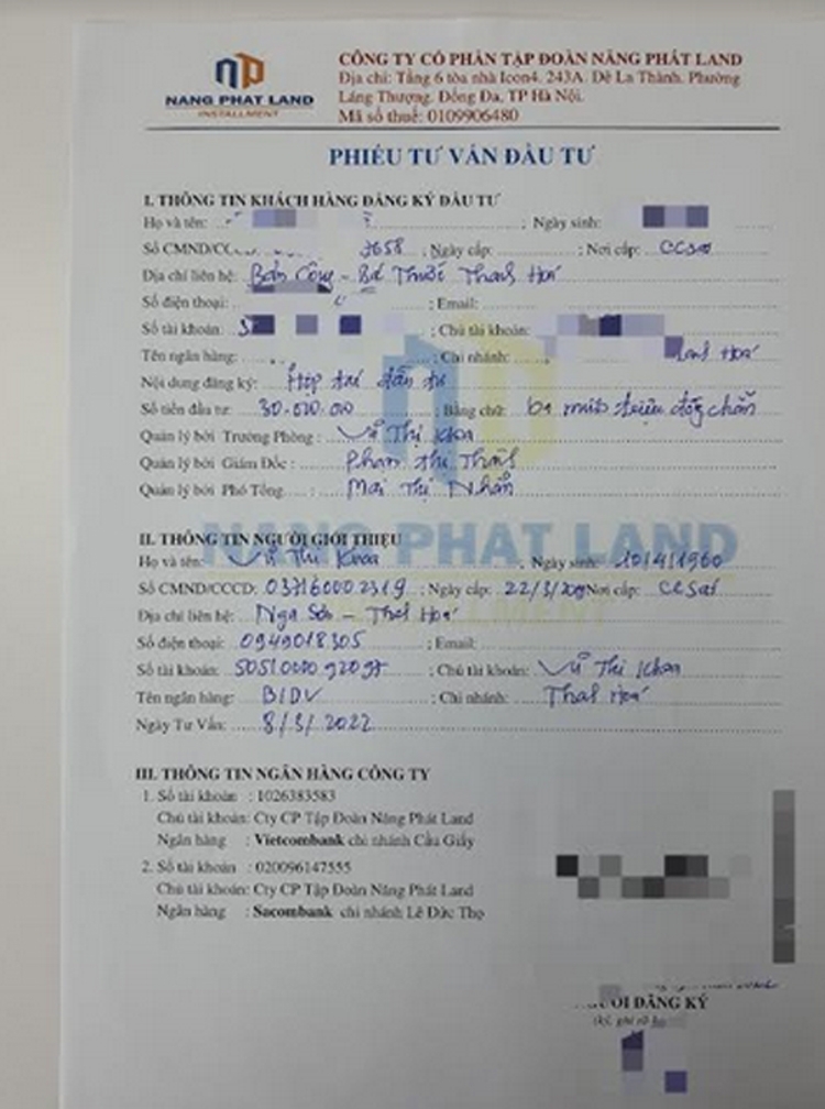 Hộp thư ngày ¾: Biến tướng đa cấp đầu tư tài chính tại Năng Phát Land Hộp thư ngày ¾: Biến tướng đa cấp đầu tư tài chính tại Năng Phát Land